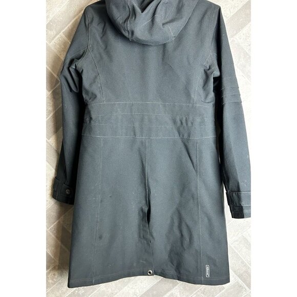 Merrell Opti Warm Shell Black Jacket Womens Medium Long Parka Hooded Waterproof - Picture 9 of 10